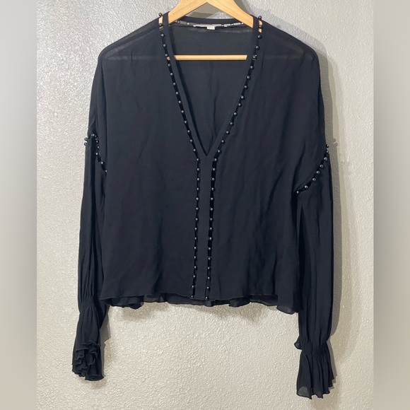 Jonathan Simkhai Black top with long sleeves - Size S - Picture 1 of 6